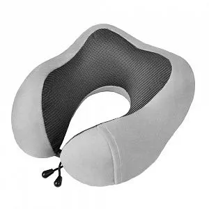 Подушка 3400 memory foam велюр/трикотаж св.серая