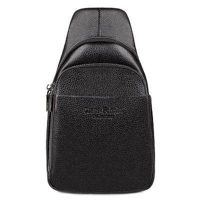 Рюкзак кроссбоди ZH-66419 черный натуральная кожа