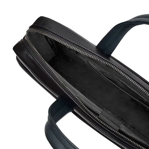 Портфель HT-3888-1 черн/синий натуральная кожа