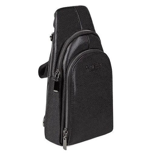 Рюкзак кроссбоди ZH-66402 черный натуральная кожа