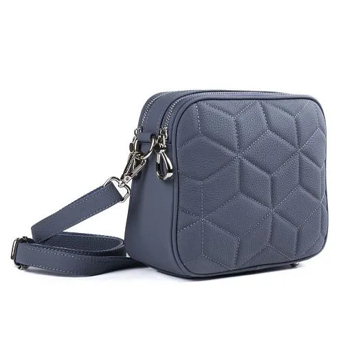 Сумка женская GH-6610/1 синяя нат.кожа