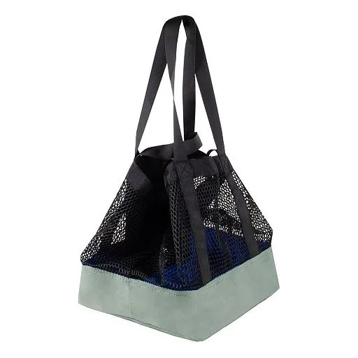 Сумка пляжная GH-605 двусторонняя сетка черная