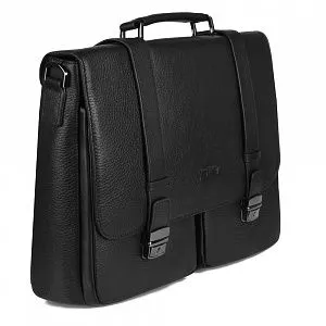 Портфель HT-9367-1 черный нат.кожа