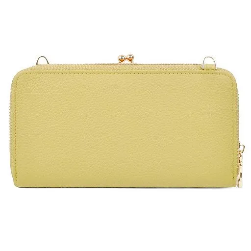 Сумочка для телефона GH-3327 желтый натуральная кожа