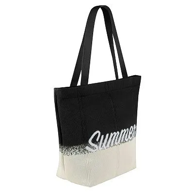 Сумка шоппер BG-580 черная трикотаж Summer