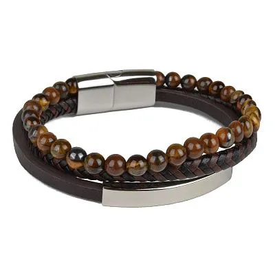 Браслет 200 M коричневый натуральная кожа