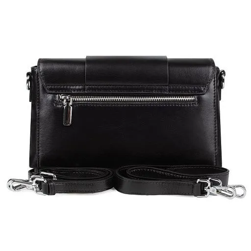 Сумка женская GH-0028 черная натуральная кожа/экокожа